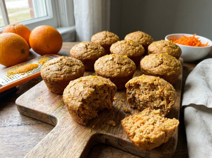 Pomerančovo-mrkvové muffiny
